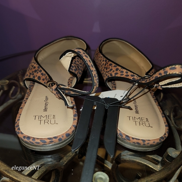 Time And Tru Leopard Print Slingback Flats Sz: 11 NWT - Picture 4 of 8